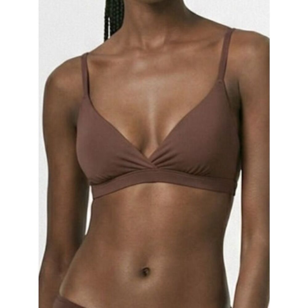 Skims Fits Everybody triangle bralette Brown Medium